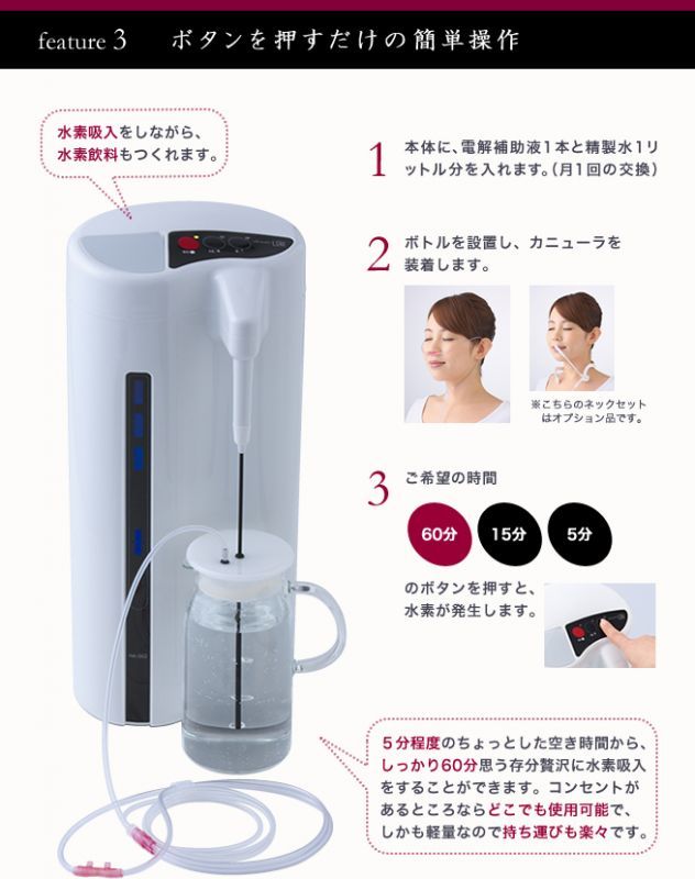 ラブリエリュクスはボタンを押すだけの簡単操作です